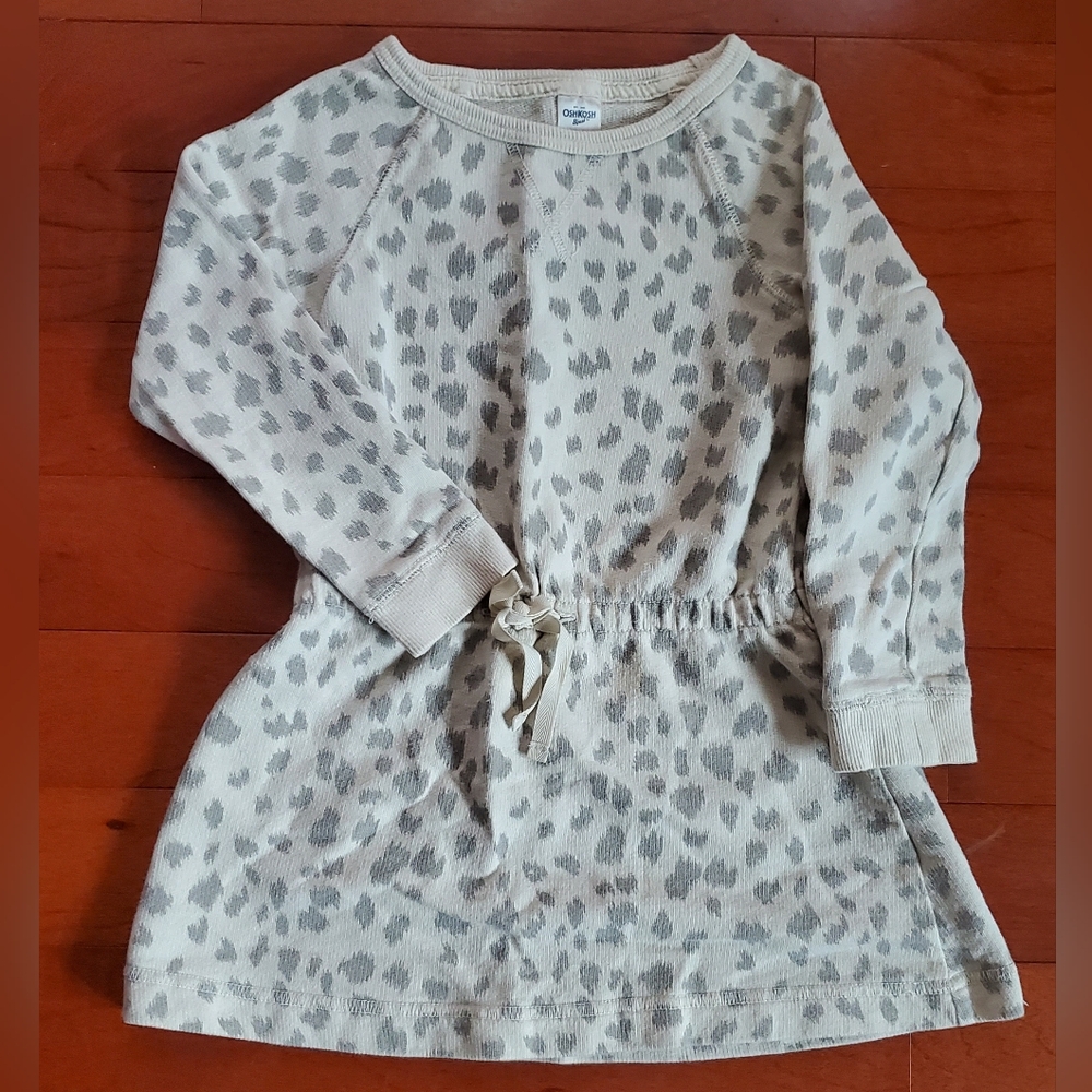 OshKosh B'gosh White Leopard Print Knit Top Size 4